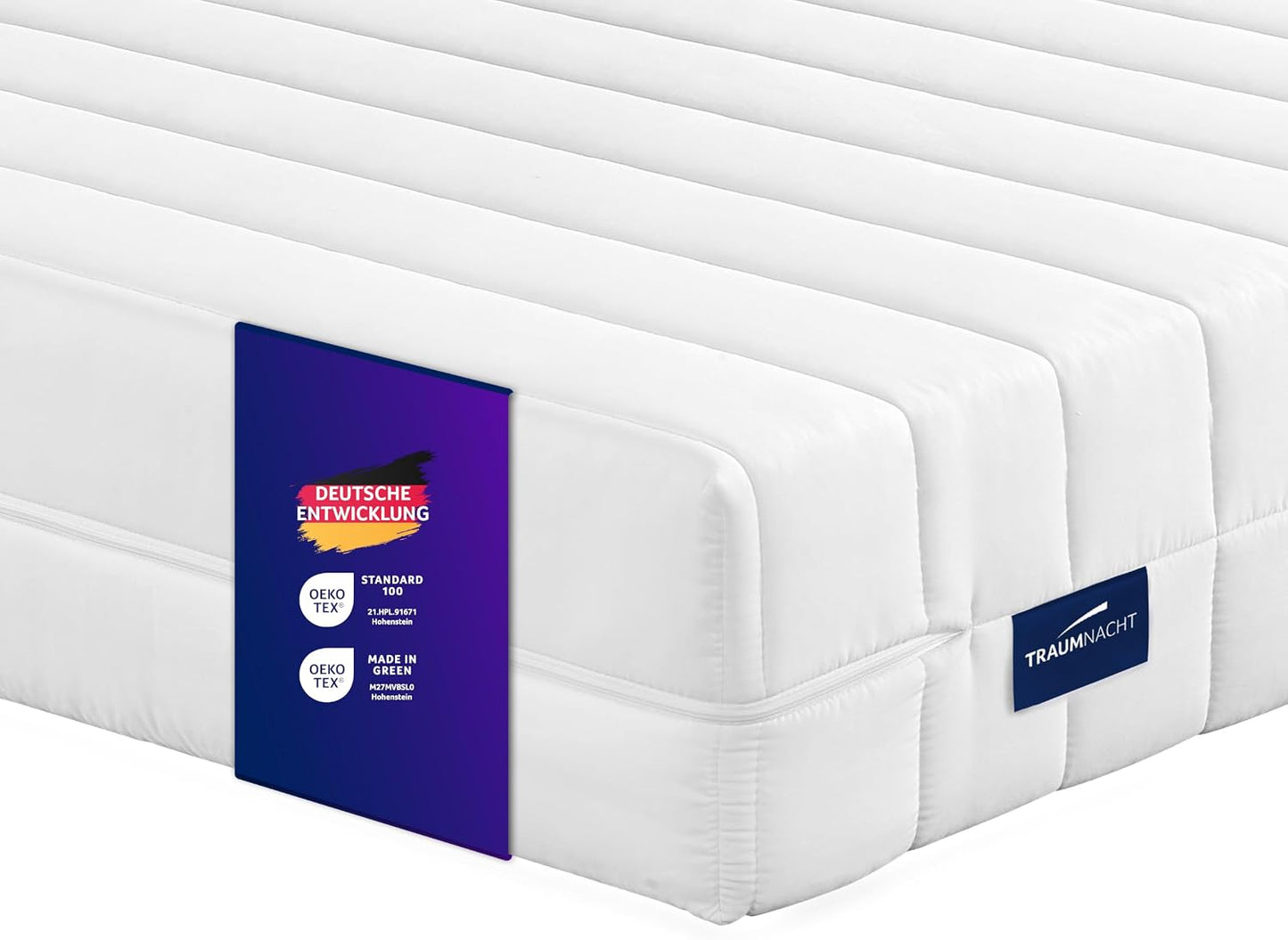 Traumnacht Easy Comfort Duo 7-Zone Rolled Mattress 90 x 190 cm H3 & H4 Ergonomic & Breathable Oeko-Tex Standard 100 16 cm